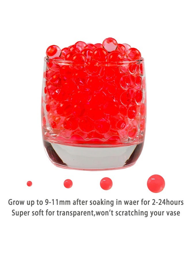 60000 Red Water Beads,Transparent Gel Jelly Beads,Vase Filler For Candle, Wedding Centerpiece, Floral Arrangement, Home Decorations