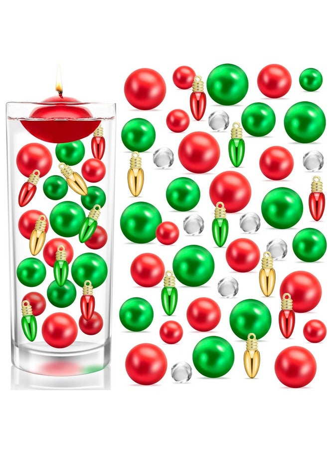 10000+ Diy Floating Vase Filler Kit,Christmas Vase Fillers, Including 10000Pcs Water Gel Beads, 120Pcs Pearls, 60Pcs Bulb For Party Home Table Decors