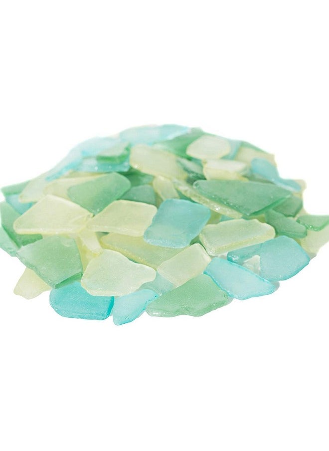 Sea Glass | Green Yellow Aqua Sea Glass Mix | Assorted Sea Glass For Decoration And Craft (11 Ounces)