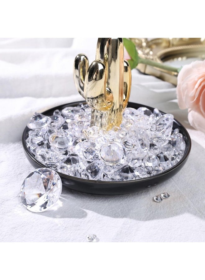 1000Pcs Diamond Decorations, Clear Diamonds For Table 5 Sizes Fake Diamonds Acrylic Gems Crystals For Vase Fillers Wedding Table Scatters Party