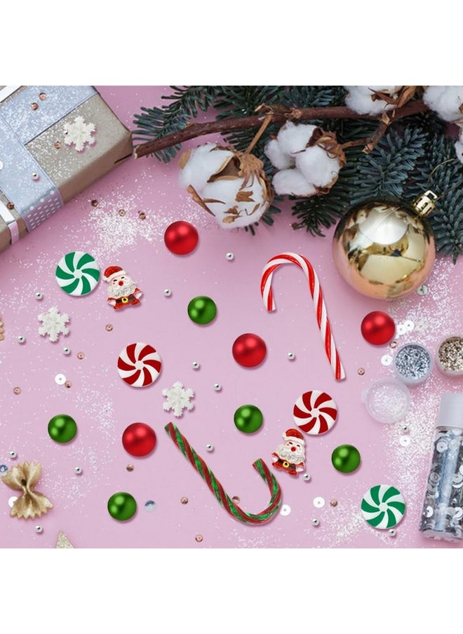7073Pcs Christmas Vase Filler,Green Red Fake Candy Cane Beads,Christmas Filler Floating Pearls For Vases For Table Decorations (No Candle)