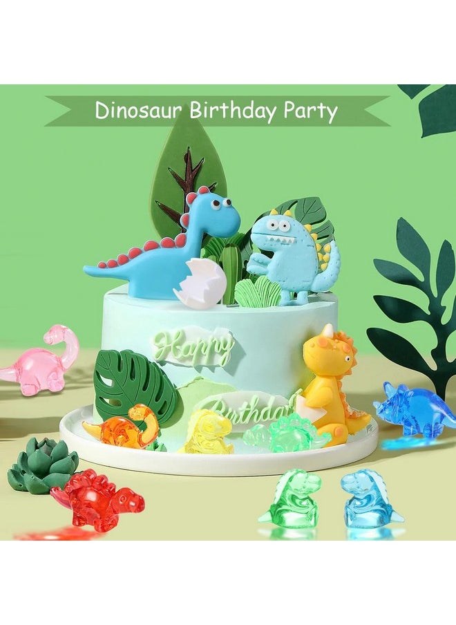 50 Pcs Mini Dinosaur Figures, Mini Resin Animals To Hide, Sensory Bin/Treasure Box Toys, Bulk Plastic Dinosaur Party Favors, Small Classroom Prizes, Tiny Figurines For Kids, Vase Filler