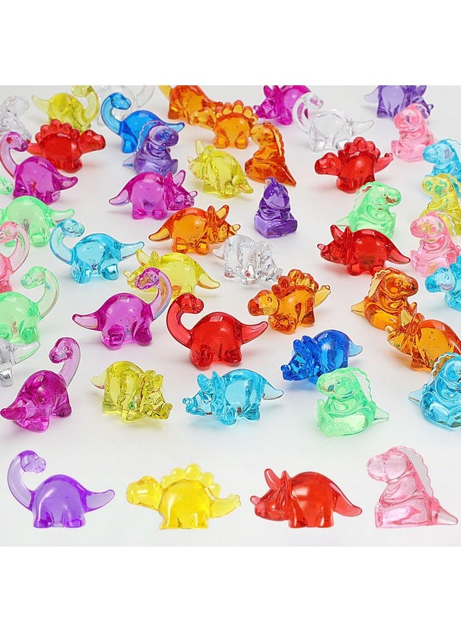 50 Pcs Mini Dinosaur Figures, Mini Resin Animals To Hide, Sensory Bin/Treasure Box Toys, Bulk Plastic Dinosaur Party Favors, Small Classroom Prizes, Tiny Figurines For Kids, Vase Filler