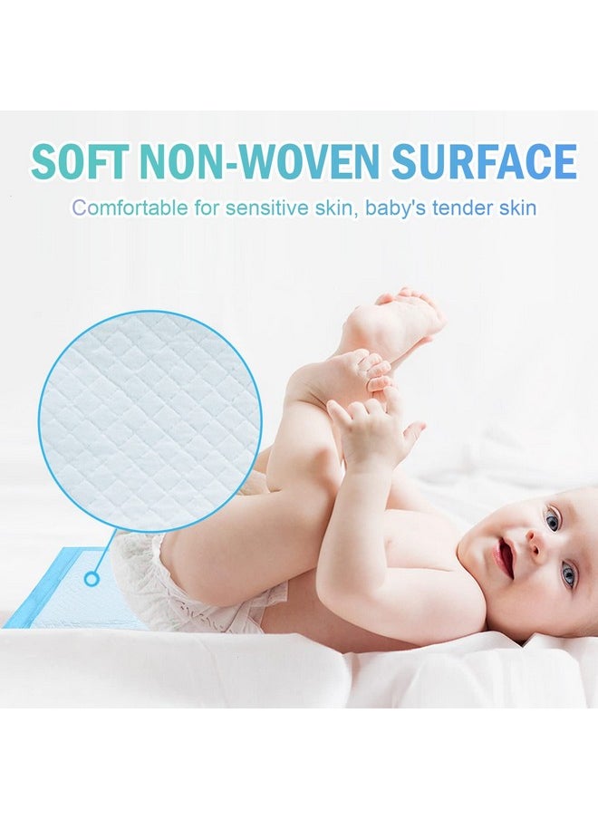 100 Pcs Disposable Changing Pad Leak-Proof Underpad Bed Table Protector Mat, Soft Non-Woven Fabric, 17 Inches X 13 Inches