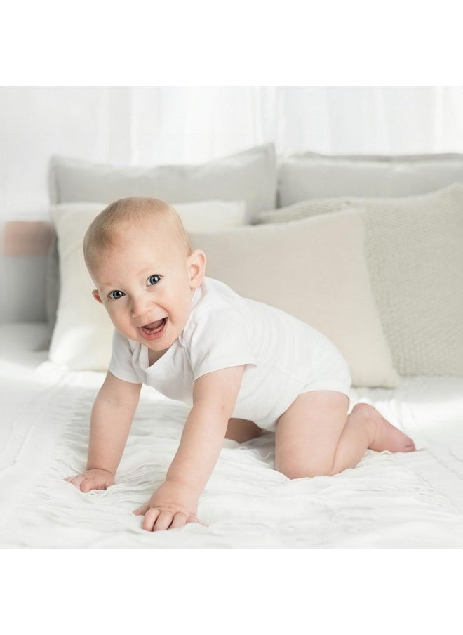 Reusable Cloth Diaper Cover For Baby, Waterproof Plastic Underwear For Potty Training 4 Pcs(White, L)