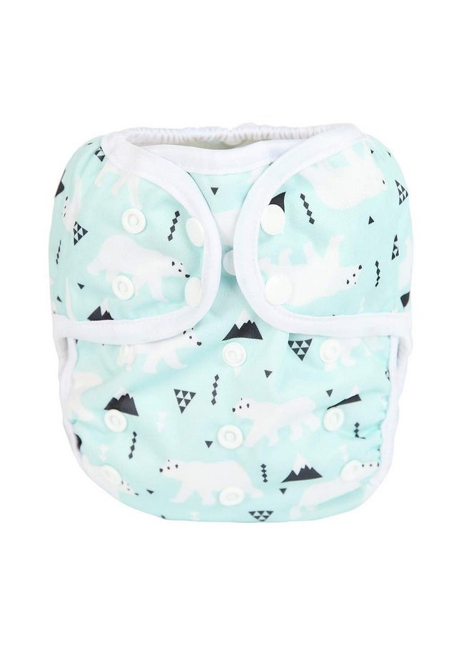 Baby Cloth Diaper Cover Nappy One Size 8Lbs To 36Lbs (Polar Bear)