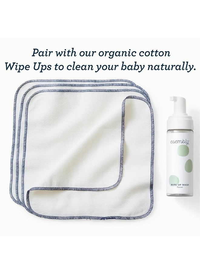 Wipe Up Wash Kit, Organic No-Rinse Foaming Wipes Solution, Use With Cloth Wipes On Baby’S Diaper Area, Or As A Body Wash, Includes Refillable Foamer Bottle And 4Oz Concentrate