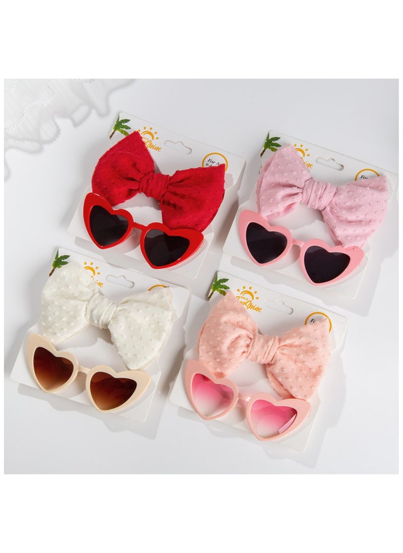 Yara Glasses and Flower Headband Set For Babies and Girls - Baby Pink