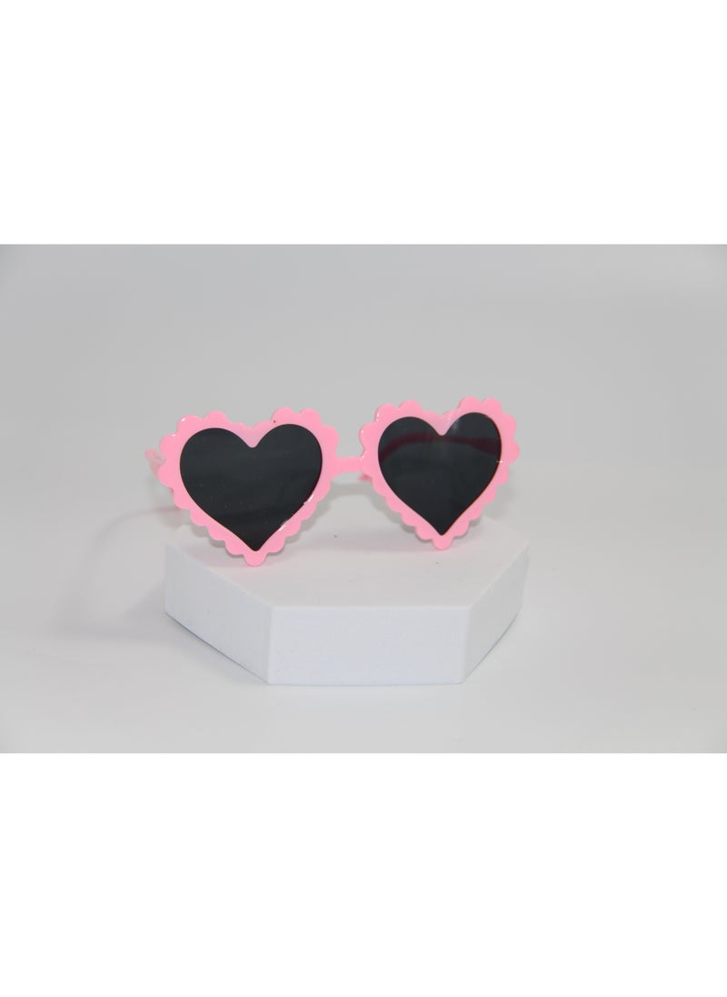 Aisha Glasses and Bow Barrette Ponytail Set For Babies and Girls -Pink