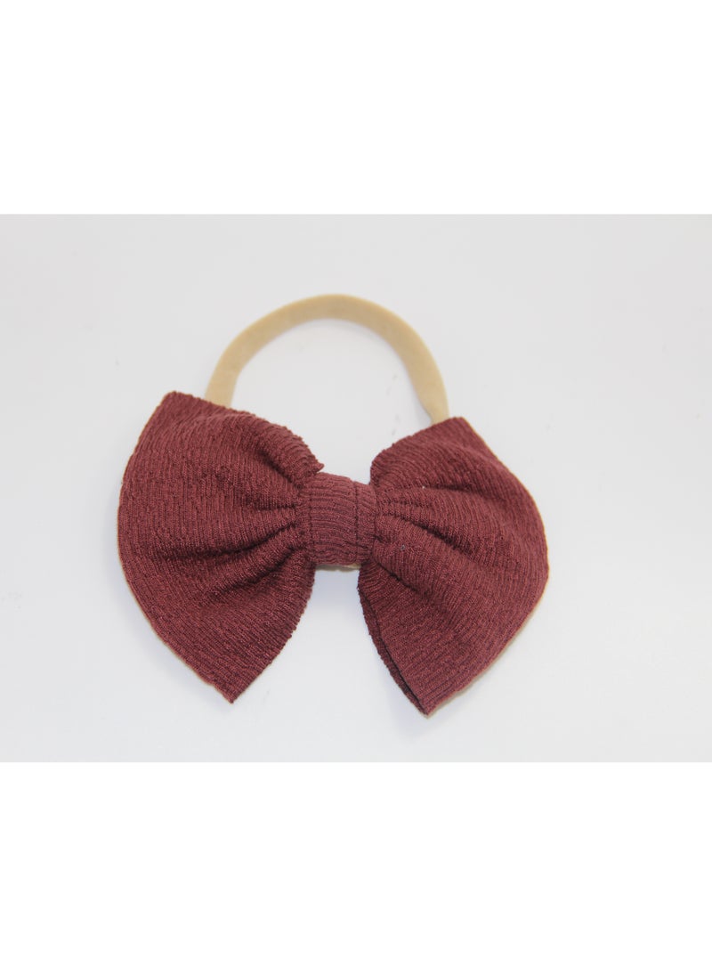 Layla Glasses and Bow Barrette Ponytail Set For Babies and Girls - Maroon