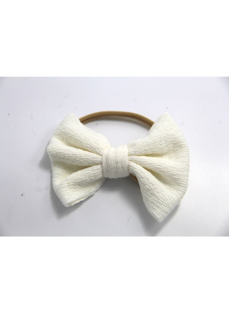 Layla Glasses and Bow Barrette Ponytail Set For Babies and Girls - White