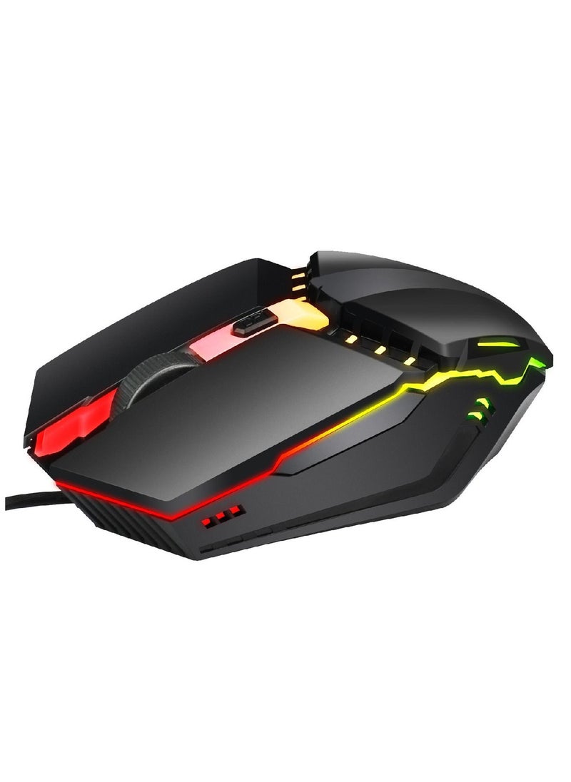 S200 Wired Gaming Mouse 1600Dpi Adjustable 4-Key Colorful