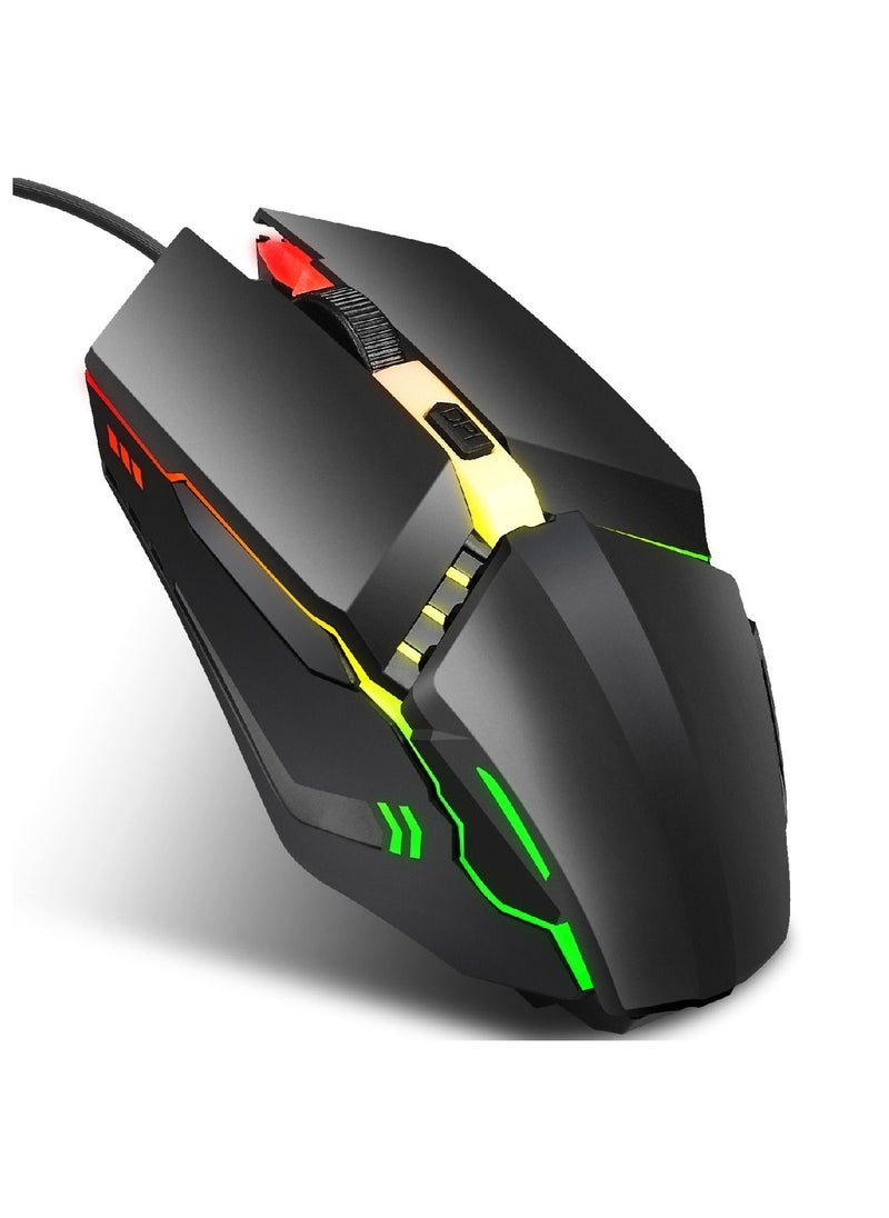 S200 Wired Gaming Mouse 1600Dpi Adjustable 4-Key Colorful