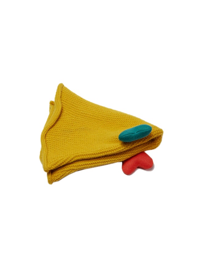 Applique Detail Bucket Style Sun Cap Yellow