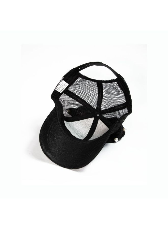 Big Bow Detail Cap Black