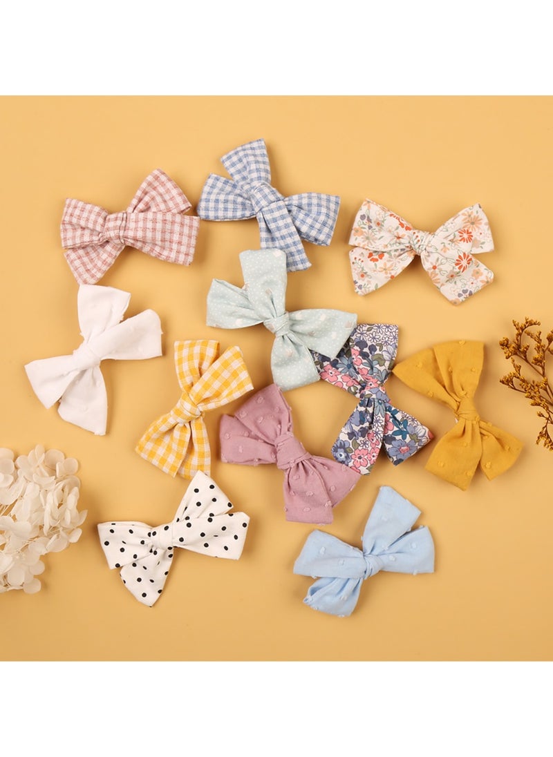 Rana Ribbon Bow Clip Set For Babies and Girls -  White & Baby Pink