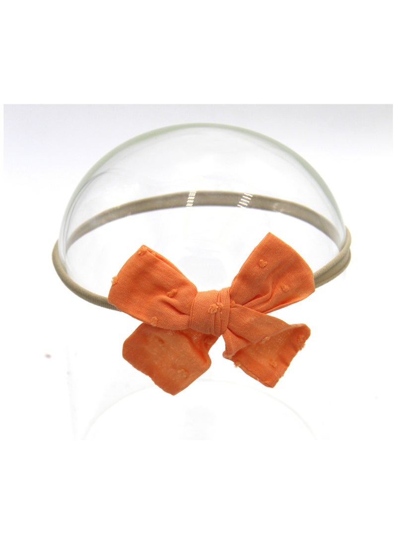 Angela Ribbon Bow Clip Set For Babies and Girls - Orange