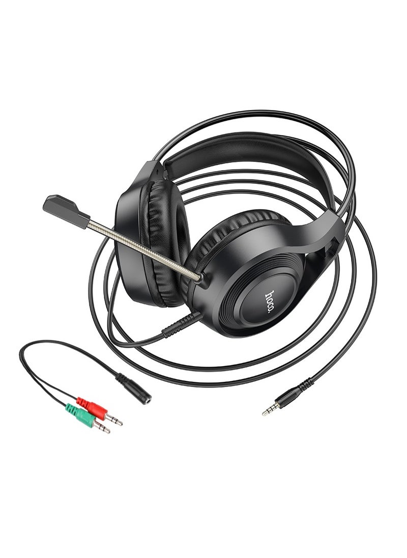 hoco. W106 Tiger Gaming Headset – 50mm Drivers, Dual 3.5mm Interface, and Volume Control