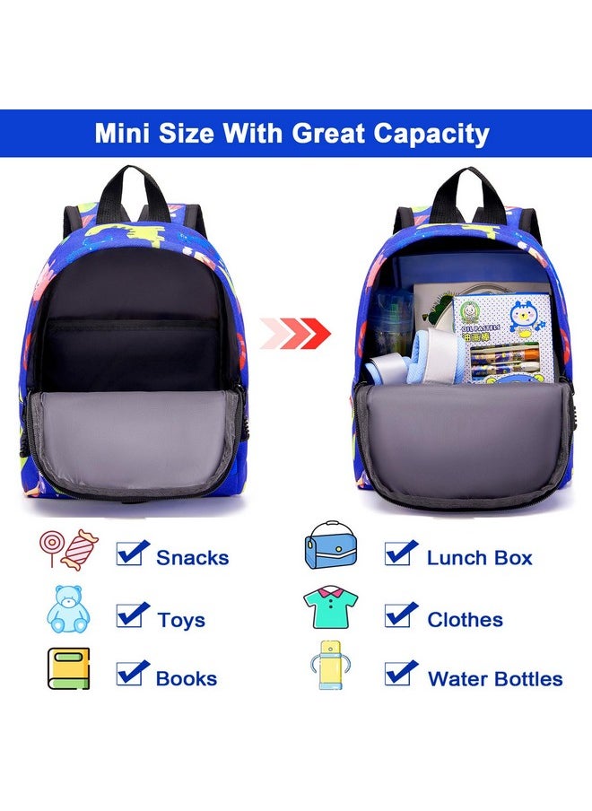 Toddler Harness Backpack Leash, Baby Dinosaur Backpacks With Anti Lost Wrist Link, Cute Mini Child Harnesses Leashes For Walking, Keep Kids Close Back Pack Rope Tether Rein For Boys Girls(Blue)