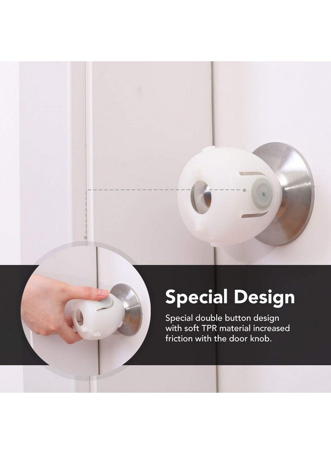 4 Pack Baby Safety Door Knob Covers Door Knob Locks(Not Suit For All Door Knobs)