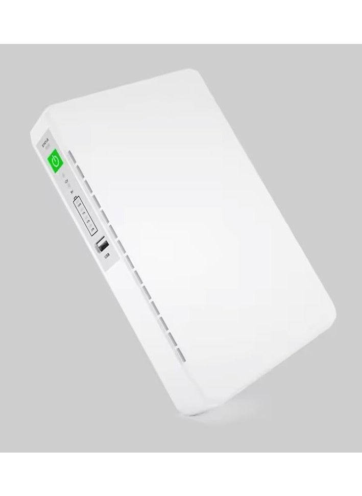 POE432 Portable power supply Mini DC UPS Single Phase Lithium Battery On-Line Type 8800MAH10000mah Mini UPS for Networking 60Hz Frequency (White)