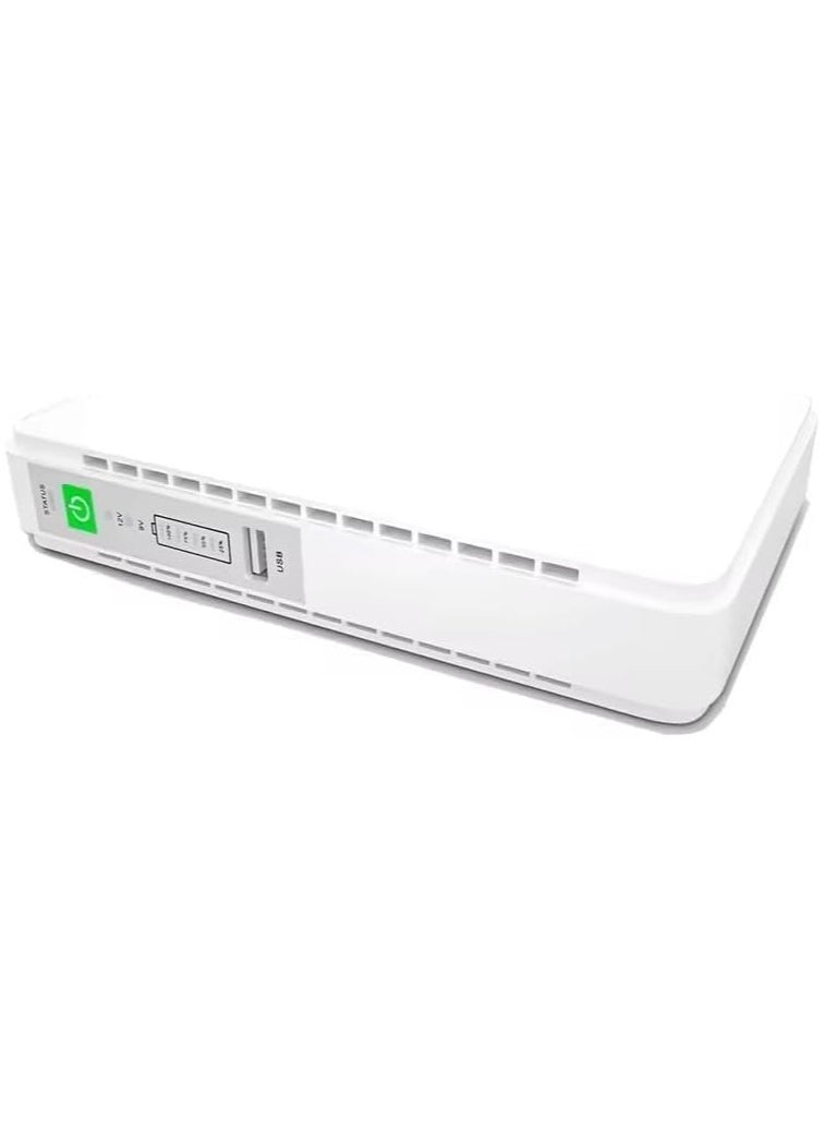 POE432 Portable power supply Mini DC UPS Single Phase Lithium Battery On-Line Type 8800MAH10000mah Mini UPS for Networking 60Hz Frequency (White)