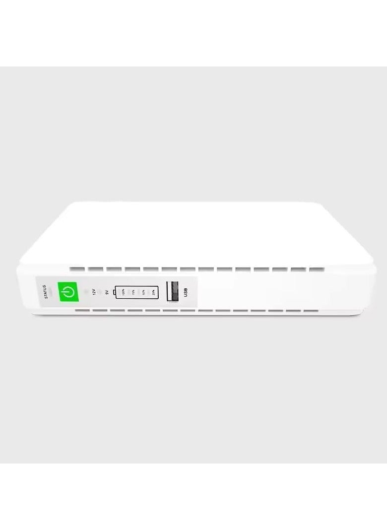 POE432 Portable power supply Mini DC UPS Single Phase Lithium Battery On-Line Type 8800MAH10000mah Mini UPS for Networking 60Hz Frequency (White)