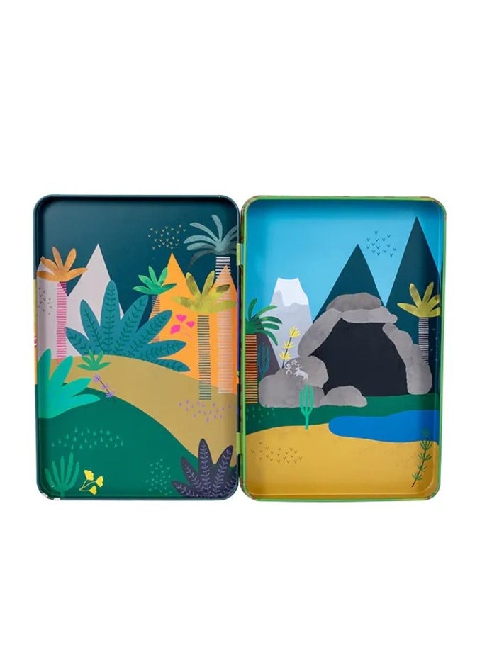 Floss & Rock Dino Magnetic Playtime Set - Dinosaur Travel Activity Toy, Endless fun