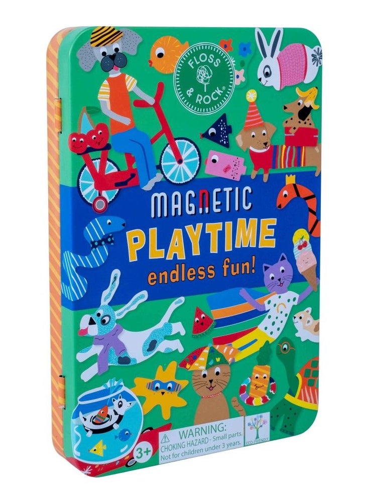 Floss & Rock Pets Magnetic Playtime - Travel Activity Set for Kids with Endless fun