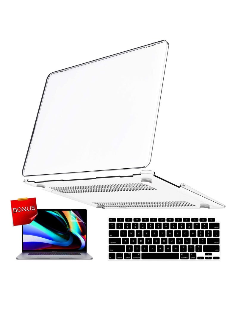 MacBook Air 13 inch 2022/ 2021/ 2020/ 2019/ 2018 Release M1 A2337/ A2179/ A1932 Touch ID Smooth Matte Plastic Laptop Hard Shell Case Keyboard Cover Screen Protector Crystal