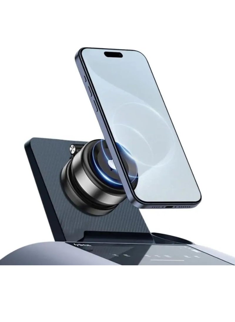 Magnetic Double-Sided Foldable Phone Holder, Suction Cup, Adjustable Angle, Scratch-Free Silicone, Multi-Purpose | Universal Compatibility for iPhone & Android Devices