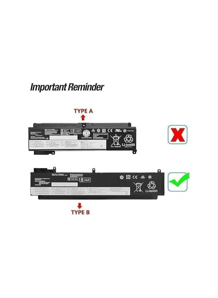 Replace Battery 00HW022 SB10F46460 SB10F46461 00HW036 SB10F46474 for Lenov.o ThinkPad T460S T470S 20FA 20F9 20HF 20HG 20JT 11.25V 24wh/24),