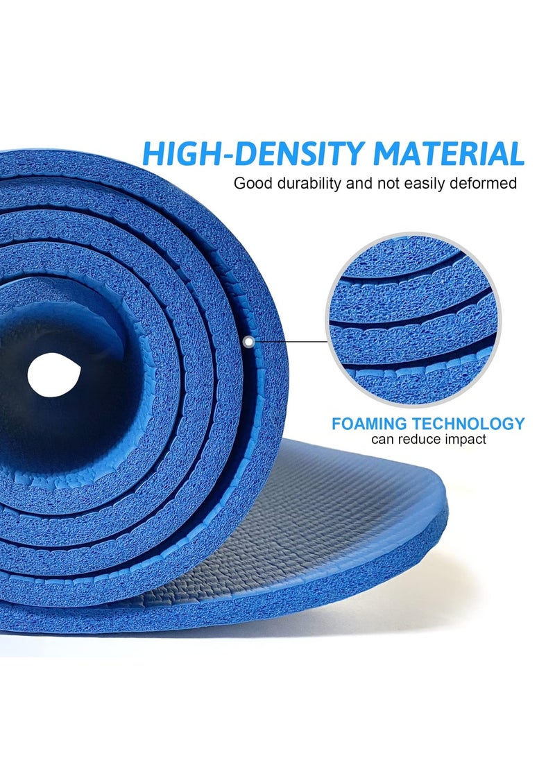 FFA SPORTS Extra 10mm Thick Exercise Mat Non Slip with Carrying Strap Ideal for Pilates, Yoga and Many Other Home Workouts