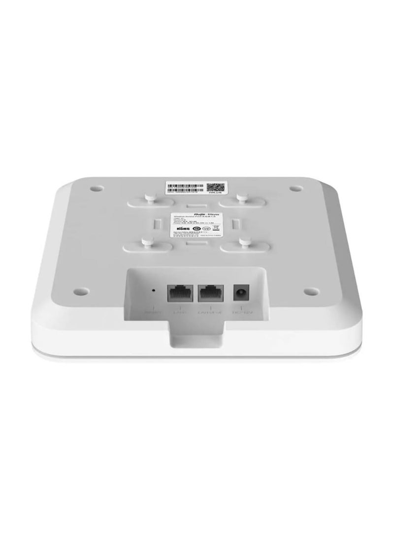 Ruijie Reyee RG-RAP2260(G) AX1800 Wi-Fi 6 dual-band Gigabit ceiling mount AP, dual Gigabit LAN uplink ports, built-in antennas with 3 Years Warranty