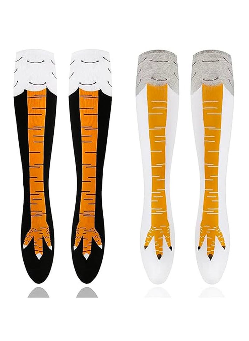 2 PCS Chicken Leg Socks, Chicken Feet Stockings, Funny Chicken Socks Women
