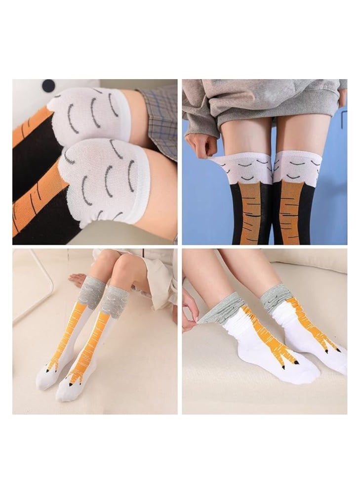 2 PCS Chicken Leg Socks, Chicken Feet Stockings, Funny Chicken Socks Women