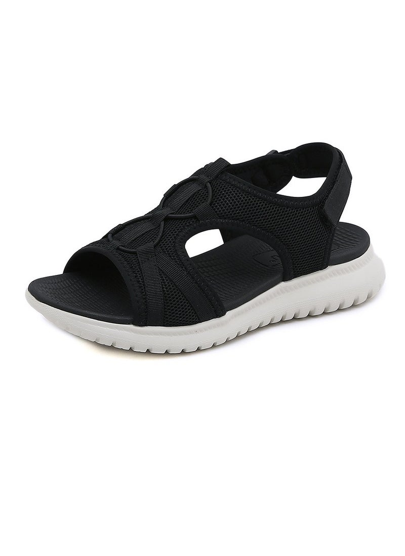 Women's Casual Sports Thick Soled Sandals Platform Shoes Black