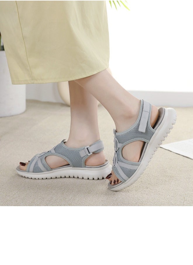 Women's Casual Sports Thick Soled Sandals Platform Shoes Grey