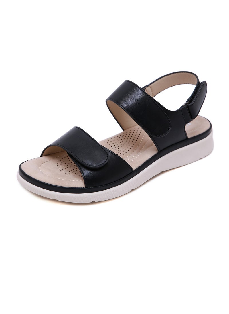 Women's Casual Sports Thick Soled Non Slip Sandals Platform Shoes Black