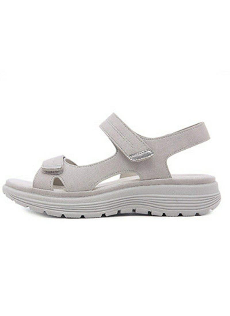 Women's Casual Sports Thick Soled Sandals Comfortable Wedge Shoes For Outdoors Pale Grey