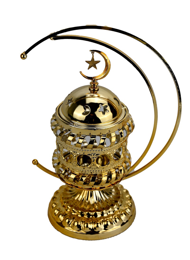 Arabic Style Incense Burner Metal Incense Burner Creative Arabian Incense Burner Vintage Incense Burner Charcoal Stove Arabic Aroma Burner Oil Diffuser For Yoga Meditation Relaxation Office Gift