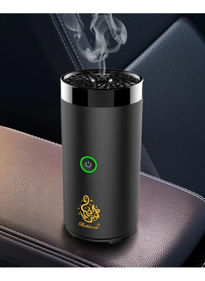 USB Type C Power Rechargeable Incense Burner  Black  Damanhoor