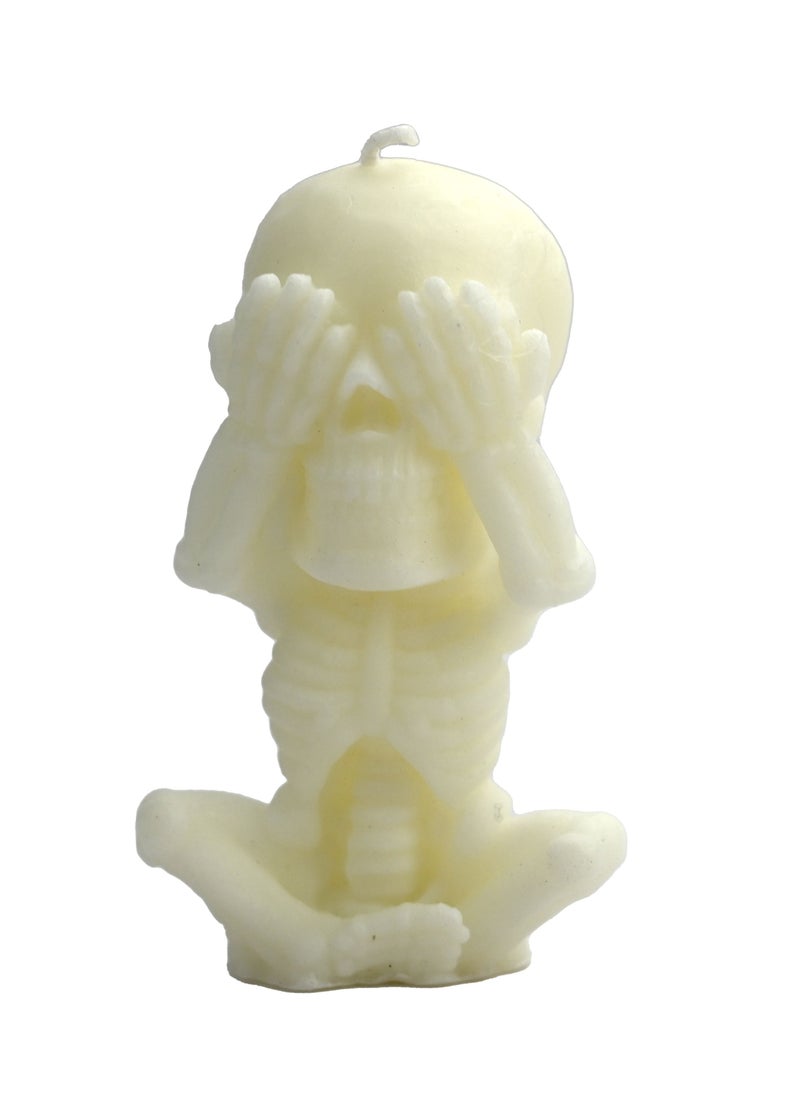 Skeleton Shaped Scented Candle/ Aesthetic Candle Scented For Home, Office, Living Room / Funky Candles With Smell/ Halloween Scented Candles/ Lavender Candles For Gifting (White)