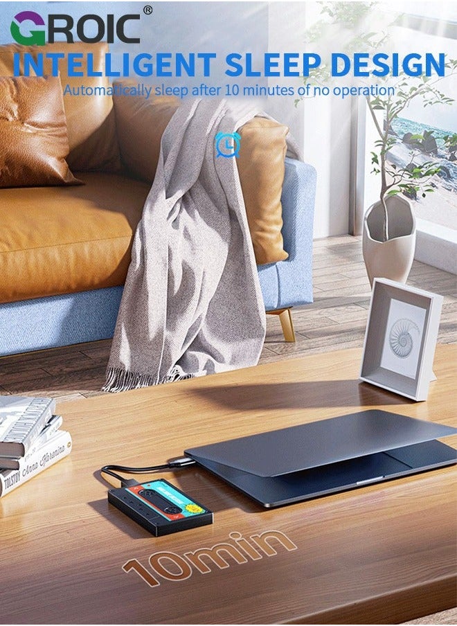 2.5'' Hard Drive Enclosure SATA to USB3.0 DIY Sticker External HDD for 7/9.5mm SSD, Portable Case with UASP Max 6TB Compatible Xbox, PS4, Samsung