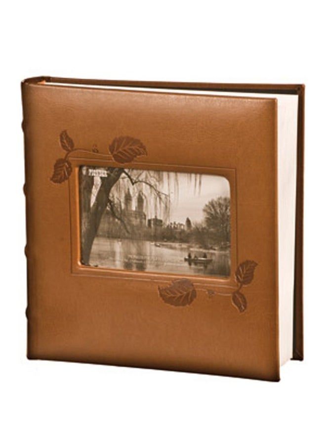 Pioneer Embossed Ivy Frame Leatherette Cover Photo Album, Brown 4 X 6 Inches