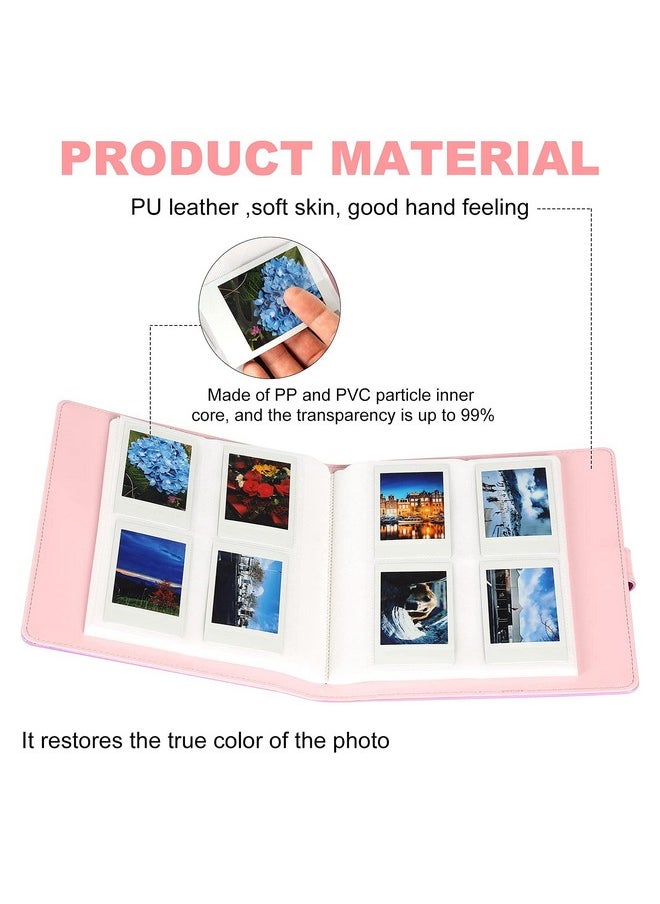 256 Pockets Mini Photo Album For Fujifilm Instax Mini 12 11 9 40 99 90 8 7 Evo Liplay,Polaroid Snap Instant Cameras & Zip Instant Printer, Kodak 2X3 Film(Magic Pink)