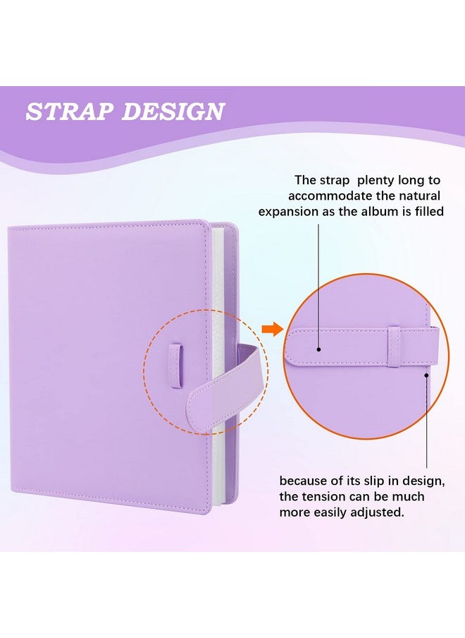 256 Pockets Mini Photo Album - Fits For Fujifilm Instax Mini 12 Mini 11 Mini 9 Mini 8 Mini 40, Polaroid Snap Pic-300, Kodak Mini 3-Inch Film(Purple)