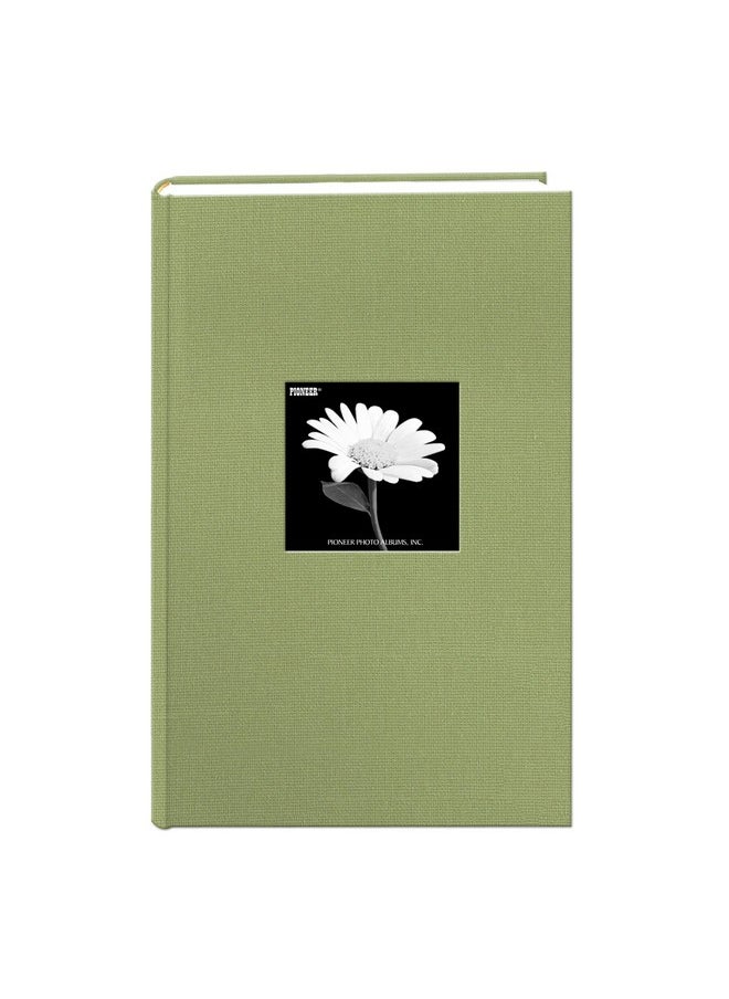 Fabric Frame Cover Photo Album 300 Pockets Hold 4X6 Photos, Sage Green