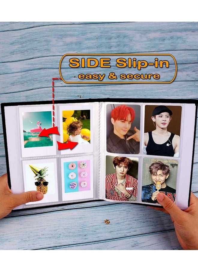 2X3 Photo Album 208 Vertical Photos - Linen Cover, Compatible With K-Pop Photocards, Fujifilm Instax Mini Film 7S 8 9 11, Polaroid Pic 300, Hp Sprocket, Red