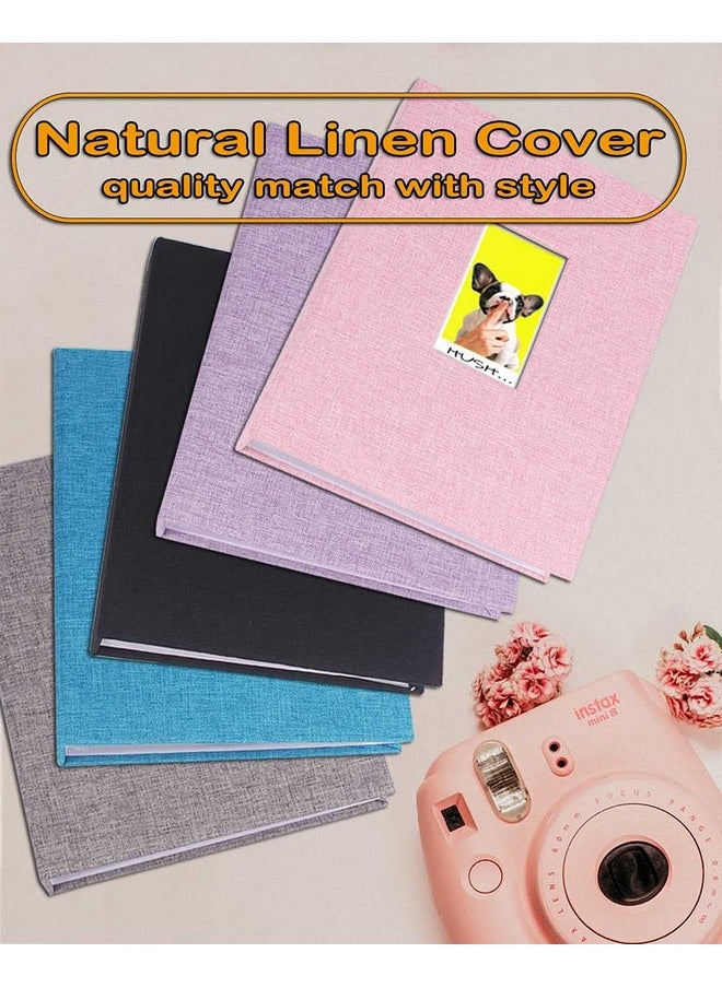 2X3 Photo Album 208 Vertical Photos - Linen Cover, Compatible With K-Pop Photocards, Fujifilm Instax Mini Film 7S 8 9 11, Polaroid Pic 300, Hp Sprocket, Red